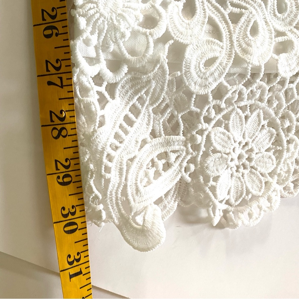 Lulus Pass The Prosecco White Lace Bodycon Mini Dress Sz M - Picture 10 of 14